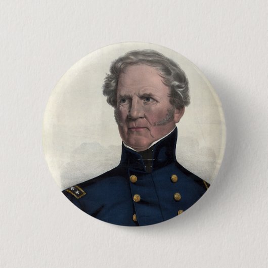 Porträt des Winfield Scott Knopf Button (Vorderseite)