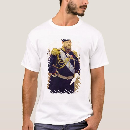 Porträt des Zars Alexander III, 1900 T-Shirt (Vorderseite)