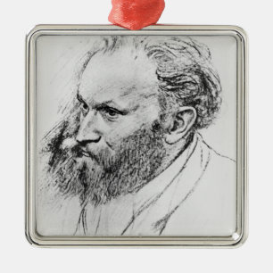 Porträt Edgar Degass von Edouard Manet Silbernes Ornament