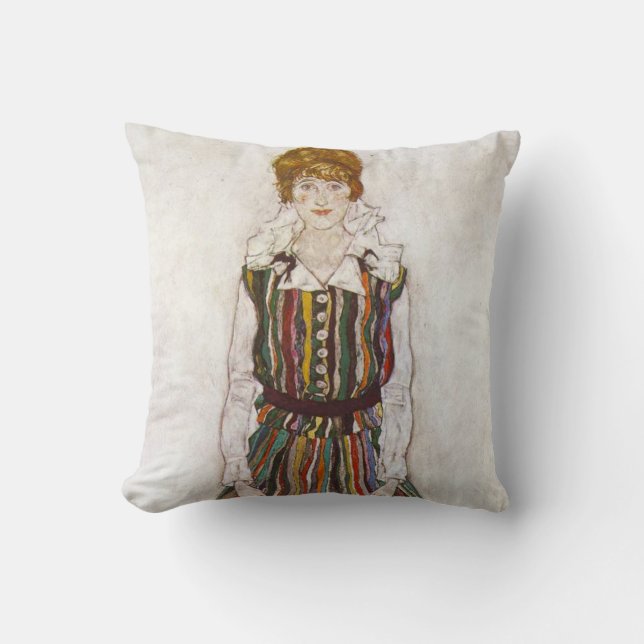 Porträt Egon Schiele von Kissen Edith Schiele (Vorderseite)