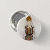 Porträt Egon Schiele von Knopf Edith Schiele Button (Vorne & Hinten)