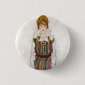 Porträt Egon Schiele von Knopf Edith Schiele Button (Vorderseite)