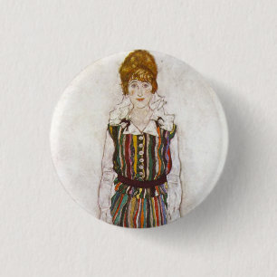 Porträt Egon Schiele von Knopf Edith Schiele Button