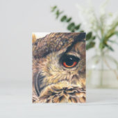 Porträt einer Adlereule Postkarte (Stehend Vorderseite)