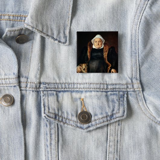 Porträt einer älteren Frau Button (Beispiel)