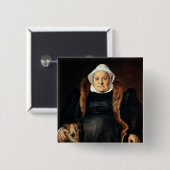 Porträt einer älteren Frau Button (Vorne & Hinten)