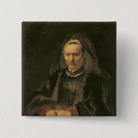 Porträt einer älteren Frau, C. 1650 Button (Vorderseite)