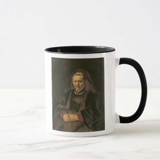 Porträt einer älteren Frau, C. 1650 Tasse (Rechts)