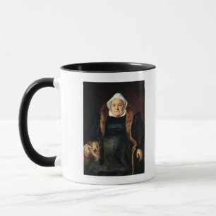 Porträt einer älteren Frau Tasse