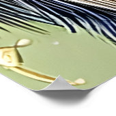 Porträt einer bärtigen Collie | AI Art Poster (Ecke)
