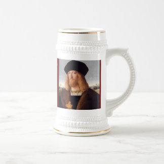 Porträt einer bärtigen Gentleman-Tasse Bierglas