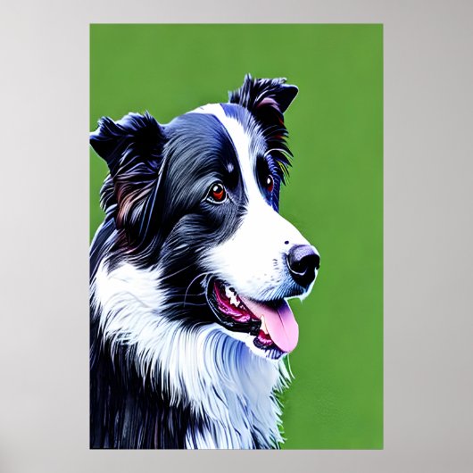 Porträt einer bezaubernden Grenzkollie | Art der A Poster (Vorne)