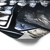 Porträt einer blauen Alien im Schnee | Art der AI Poster (Ecke)