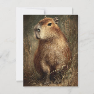 Porträt einer Capybara Postkarte