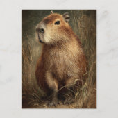 Porträt einer Capybara Postkarte (Vorderseite)