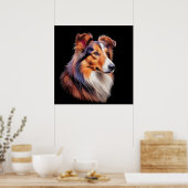 Porträt einer Collie Poster (Küche)