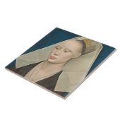 Porträt einer Dame, c.1460 (Öl auf Platte) Fliese (Seite)