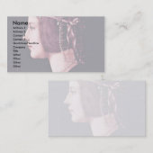 Porträt einer Dame, durch Ambrogio De Predis Visitenkarte (Vorne/Hinten)