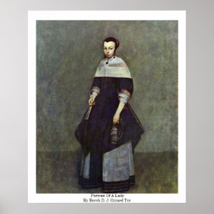 Porträt einer Dame durch Borch D.J. Gerard Ter Poster