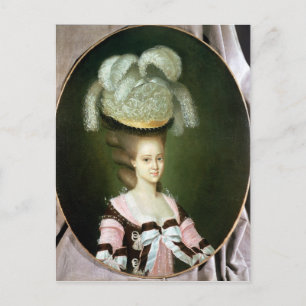Porträt einer Dame in einem Hut Postkarte