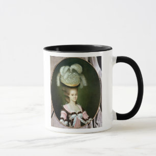 Porträt einer Dame in einem Hut Tasse