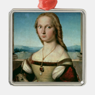 Porträt einer Dame mit einem Einhorn, c.1505-6 Silbernes Ornament