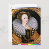 Porträt einer Dame mit einer großen Ruppe Postkarte (Vorne/Hinten)