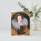 Porträt einer Dame mit einer großen Ruppe Postkarte (Stehend Vorderseite)