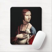 Porträt einer Dame mit Ermine (ein Frettchen) Mousepad (Mit Mouse)
