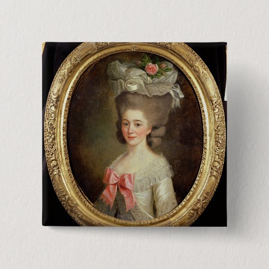 Porträt einer Dame (Öl auf Leinwand) Button (Vorderseite)