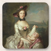 Porträt einer Dame, sagte, Elizabeth, Ehefrau zu Getränkeuntersetzer (Vorderseite)