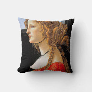 Porträt einer Dame, Sandro Botticelli Kissen