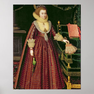 Porträt einer Dame, vielleicht Elizabeth, Gräfin O Poster