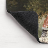 Porträt einer Dame Wearing ein rotes und weißes Mousepad (Ecke)