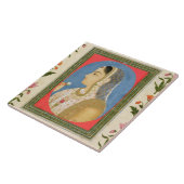 Porträt einer edlen Dame, vom kleinen Clive Alb Fliese (Seite)