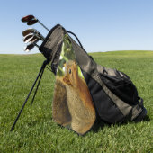 Porträt einer Eichhörnchennaturfotografie Golfhandtuch (Gras)