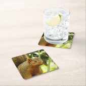 Porträt einer Eichhörnchennaturfotografie Rechteckiger Pappuntersetzer (Vor Ort)