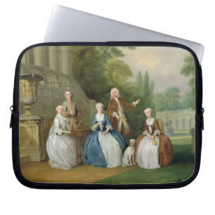 Porträt einer Familie, 1740 (Öl auf Leinwand) Laptopschutzhülle
