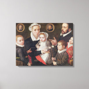 Porträt einer Familie Leinwanddruck