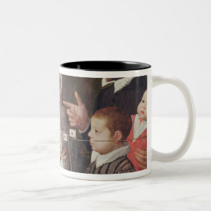 Porträt einer Familie Zweifarbige Tasse