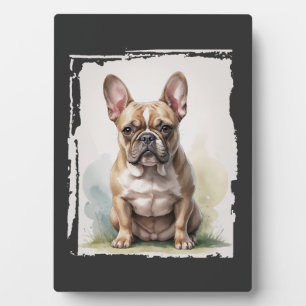 Porträt einer Französischen Bulldogge Fotoplatte