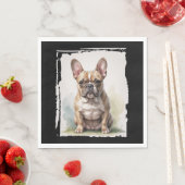 Porträt einer Französischen Bulldogge Serviette (Beispiel)