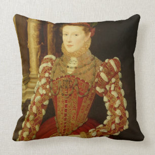 Porträt einer Frau, 1567 (Öl auf Platte) Kissen