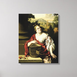 Porträt einer Frau, 1687 Leinwanddruck
