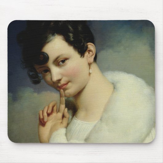 Porträt einer Frau 3 Mousepad (Vorne)