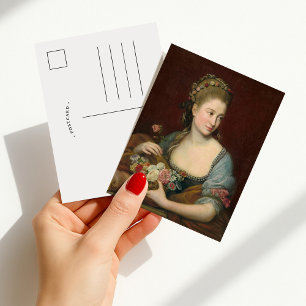 Porträt einer Frau als Flora   Pompeo Batoni Postkarte