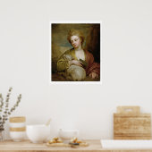 Porträt einer Frau als heilige Agnes, traditionell Poster (Küche)