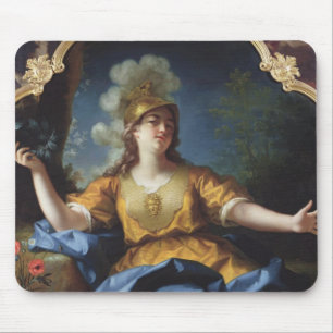 Porträt einer Frau als Minerva, 1730 Mousepad