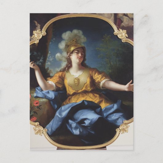 Porträt einer Frau als Minerva, 1730 Postkarte (Vorderseite)