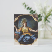 Porträt einer Frau als Minerva, 1730 Postkarte (Stehend Vorderseite)
